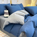 Axyaa Solid Purple Bedding Set - Soft Polyester Bed Linen Twin Queen Full Size