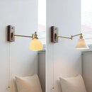 Axyaa Modern Wall Sconce with Pull Chain Switch and Rotating Copper Arm