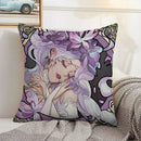 Axyaa Anime Bed Pillow Case 45x45 Decorative Cushion Cover Home Sofa Decor