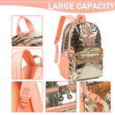 Axyaa Girls School Backpack Set: Backpack, Lunch Box, Pencil Case - Ages 8-10