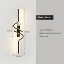 Axyaa LED Wall Lights 60/80/100cm Black Wall Sconce for Bathroom & Interior Lighting