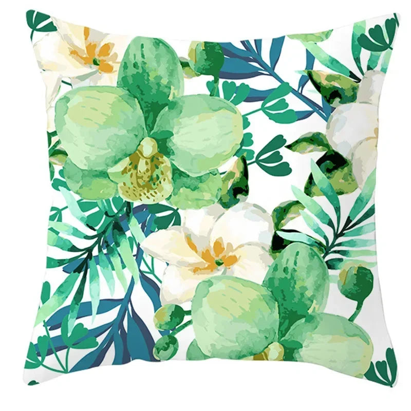 Axyaa Tropical Plants Flower Pillowcase