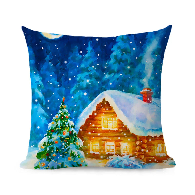 Axyaa Christmas Cushions 45x45 for Living Room Sofa Bed Decor - Modern Home Decoration