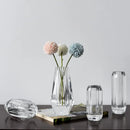 Axyaa Crystal Vase, 8.27" Modern Lead-Free European Crafted Flower Vase for Home