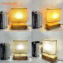 Axyaa Wood Base Table Lamp with Cloth Lampshade - Elegant Lighting Solution