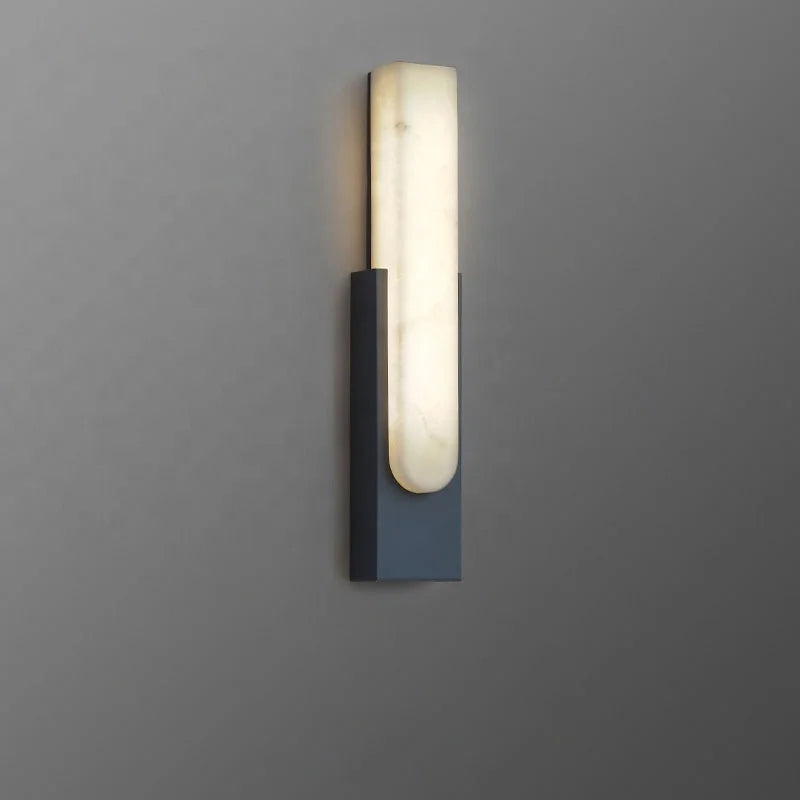 Axyaa Modern Nordic Marble LED Wall Sconces - Grey Metal Home Decor Wall Light