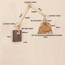 Axyaa Modern LED Wall Light Fixture Walnut Wood Rotatable Glass Bedside Lamp