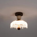 Axyaa French Retro Medieval Cloakroom Ceiling Light Yellow Stone Foyer Light