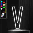 Axyaa Neon Letter Light Sign A-Z Alphabet with Color-Changing Illuminated Lights
