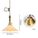 Axyaa Glass LED Pendant Lamp: Nordic Modern Home Indoor Lighting, Copper Hanglamp