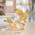 Axyaa Swan Wedding Gift Ceramic Vase Home Decor Craft Livingroom TV Table Figurine