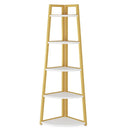 Axyaa Corner Wood Bookshelf Storage Shelves • Tribesigns Bookcase Elegant Rack