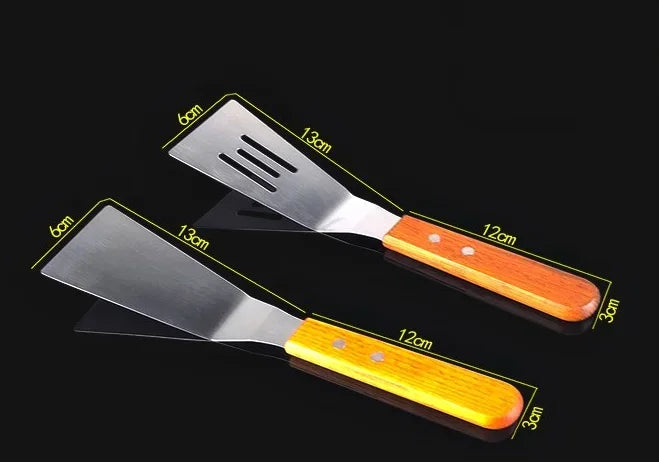 Axya Stainless Steel Pizza Shovel Spatula with Wooden Handle