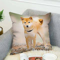 Axyaa Shiba Inu Pillow Cover for Decorative Home and Car Cushions