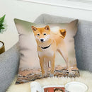 Axyaa Shiba Inu Pillow Cover for Decorative Home and Car Cushions