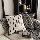 Axyaa American Style Black White Sofa Cushion Cover Pillowcase Set