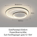 Axyaa Modern Round Ceiling Light - Dimmable LED, Black/White, Nordic Design