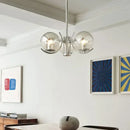 Axyaa Modern Chrome Ceiling Chandelier LED Pendant Lamp for Home and Restaurant Decor