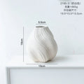 Axyaa Creative Striped Ceramic Vase - Rotating Art Decor for Living Room & Desktop