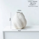 Axyaa Creative Striped Ceramic Vase - Rotating Art Decor for Living Room & Desktop