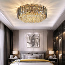 Axyaa Nordic Gold Crystal Ceiling Chandelier: Luxury LED Lighting for Home Decor