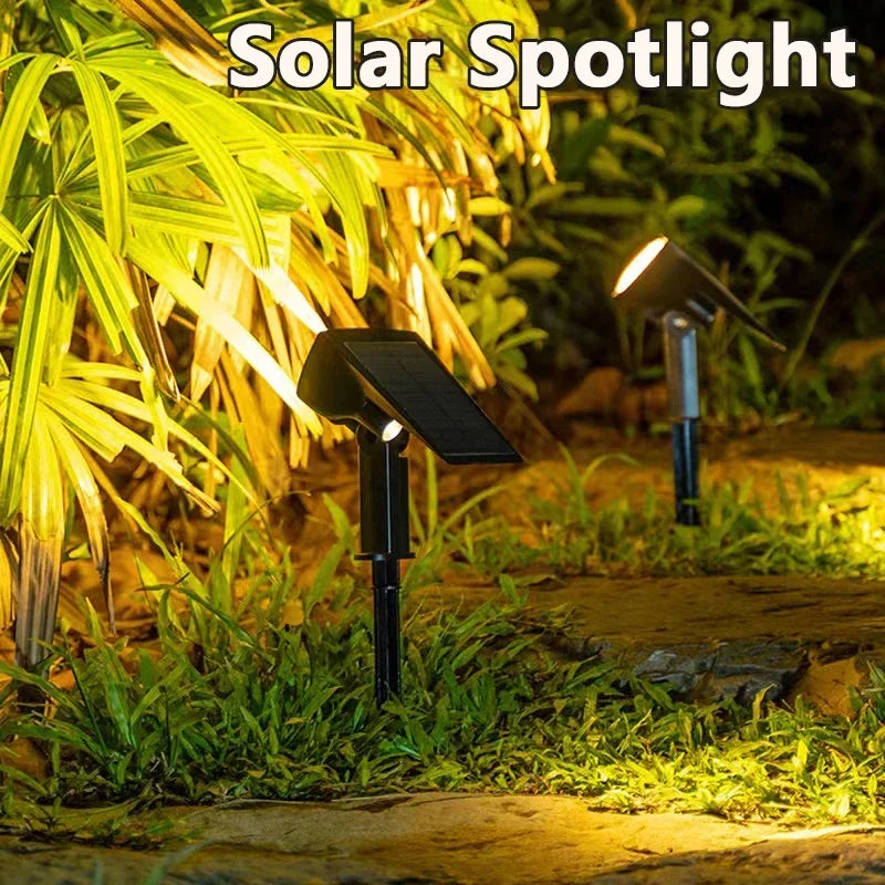 Axyaa Solar Spotlight: Adjustable 7LED In-Ground Wall Light, IP65 Waterproof Outdoor Landscape