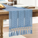 Axyaa Knotted Tassel American Style Table Runner for Home Decor