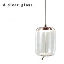 Axyaa Modern Glass Pendant Light Rope Hanging Lamp for Living Room Decor and Cafe Bar