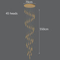 Axyaa Crystal Chandelier: Modern Luxury Stair & Living Room Lighting
