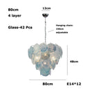 Axyaa Glass LED Pendant Light: Art Dimming for Bedroom & Living Room