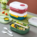 Axyaa Large Capacity Bento Box with Utensils - 1200ml Microwave Food Container