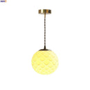 Axyaa Nordic Ceramic Sphere Pendant Light - Modern Bedroom LED Hanging Lamp