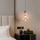 Axyaa Glass Bulb Pendant Light: Minimalist LED Chandelier for Dining, Bedroom, Kitchen