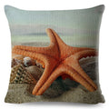 Axyaa Starfish Print Linen Pillowcase for Home & Car Decor