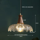 Axyaa Ceramic Wood LED Pendant Chandelier for Dining Bedroom Kitchen Lighting