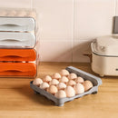 Axyaa Double-Layer Egg Storage Box Drawer Refrigerator Organizer Holder Kitchen Accessory