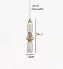 Axyaa Luxury Crystal Glass Chandelier LED Pendant Lamp for Hotel Restaurant & Cafe
