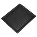Axyaa Cast Iron Reversible Pan Grill for Gas Grill, Outdoor Camping BBQ Accessories