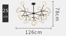 Axyaa Glass Bubble Branch Chandelier: Modern Round Ball Lighting for Living, Bedroom, Kitchen