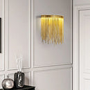 Axyaa Light Luxury Italian Tassel Chain Wall Lamp for Living Room, Bedroom, and Aisle