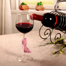 Axyaa Pink High Heel Stem Red Wine Cocktail Glass 300ml 10oz
