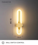 Axyaa LED Nordic Wall Sconce for Bedroom Dining Stairs Minimalist Indoor Lighting