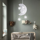 Axyaa Moon Star LED Pendant Light Chandelier for Kid Bedroom