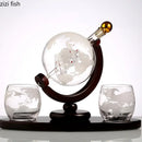 Axyaa Globe Whisky Decanter Set - Home Bar Tools & Accessories
