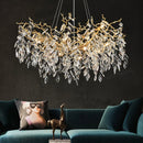 Luxury Crystal LED Chandeliers by Axyaa: Stylish Metal Hanging Lamp for Home, Hotel, Interior Decor