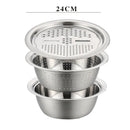 Axyaa Stainless Steel Grater Set with Mixing Bowl - Multifunctional Kitchen Tool