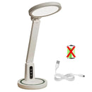 Axyaa LED Clock Table Lamp USB Chargeable Dimmable Desk Light