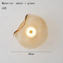 Axyaa Amber Gray Art Deco Glass LED Wall Light Sconce 3000K for Bedroom Stairs