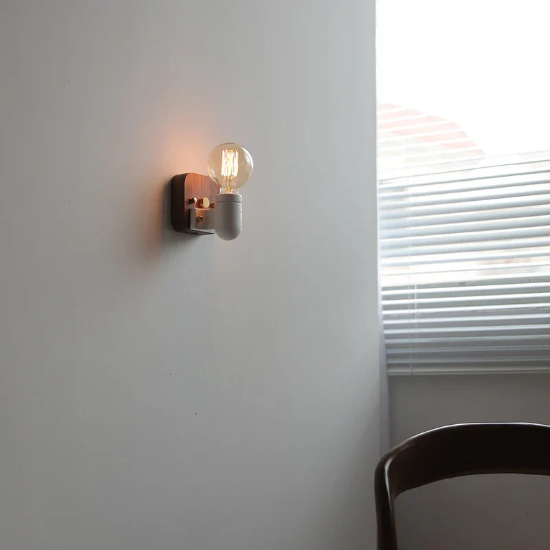 Axyaa Ceramic LED Wall Light Mirror Japan Style Bedside Lamp