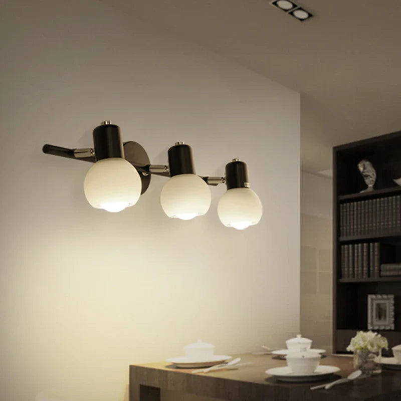 Axyaa Rotatable LED Wall Sconces: Modern Mirror Light for Living Room and Bathroom
